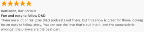 Podcast reviews